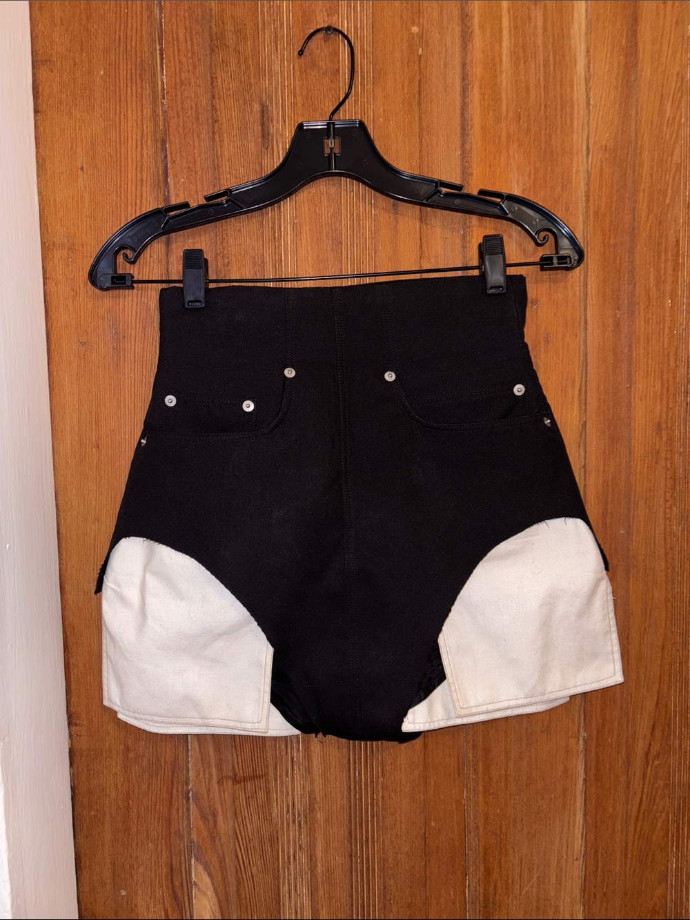 Rick Owens original Dirt Shorts Black and White High-Waist Women’s Shorts